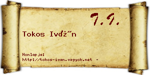 Tokos Iván névjegykártya